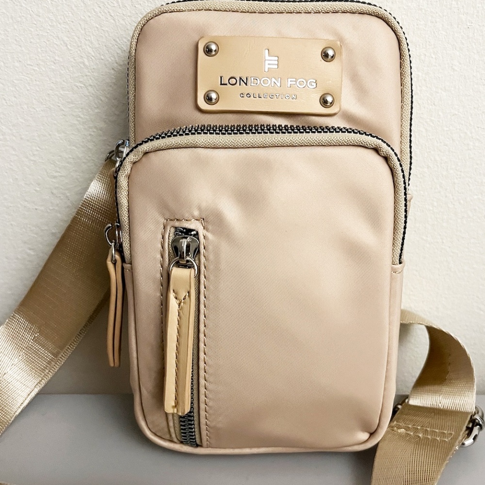 LONDON FOG NYLON CROSSBODY MINI/PHONE/WALLET/TRAVEL BAG NEW
